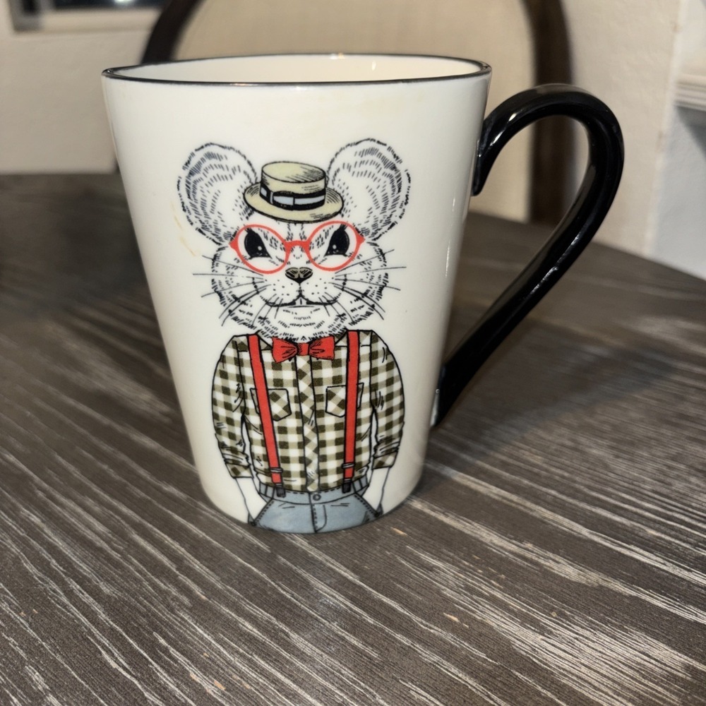 Signature Housewares Hipster Mouse Coffee‎ Cup Mug Stoneware